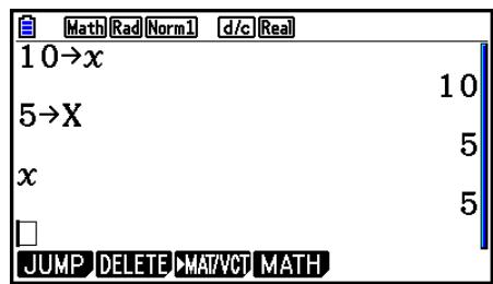 CASIO GRAPH90+E PYTHON - Exemple 3 Affectez 10 à x , puis affectez 5 à X. Vérifiez ensuite la valeur affectée à x . - 2