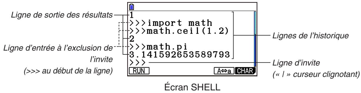 CASIO GRAPH90+E PYTHON - Utilisation du SHELL - 1
