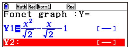 CASIO GRAPH90+E PYTHON - Mode d'écriture mathématique dans le mode Graphe - 1