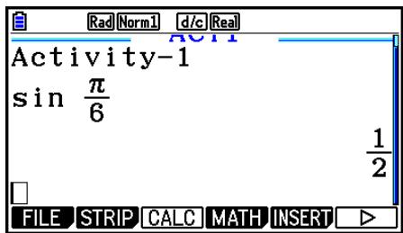 CASIO GRAPH90+E PYTHON - - Saisie d'une formule de calcul dans une eActivity - 3
