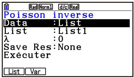CASIO GRAPH90+E PYTHON - Distribution de Poisson cumulative inverse - 1
