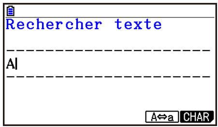 CASIO GRAPH90+E PYTHON - Exemple Rechercher la lecture « A » dans le programme nommé OCTA - 2