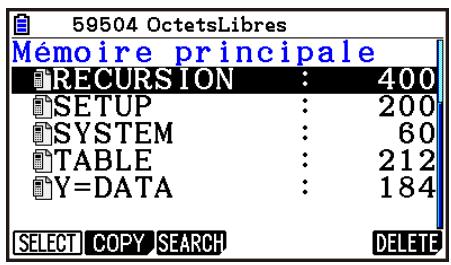 CASIO GRAPH90+E PYTHON - Exemple Rechercher tous les fichiers dans la mémoire principale (ou la mémoire de stockage) dont le nom commence par la dette « R » - 2