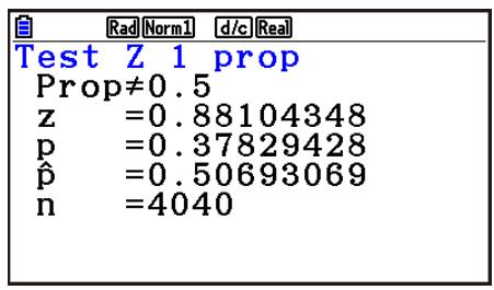 CASIO GRAPH90+E PYTHON - - Test Z à 1 proportion - 2