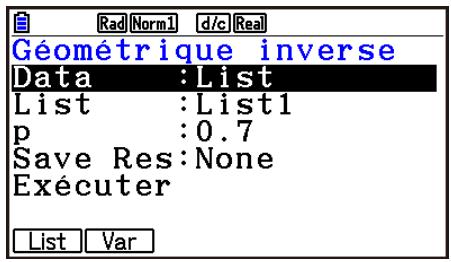 CASIO GRAPH90+E PYTHON - Distribution géométrique cumulative inverse - 1