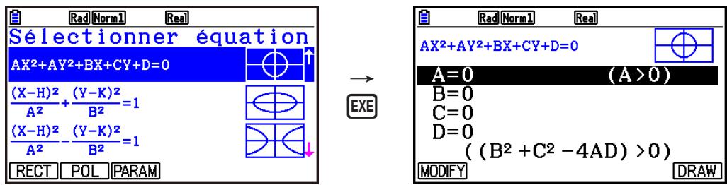 CASIO GRAPH90+E PYTHON - Tracé du graphe d'une section conique - 1