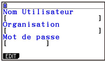 CASIO GRAPH90+E PYTHON - Pour enregistrer ou modifier un nom d'utilisateur et une société - 1