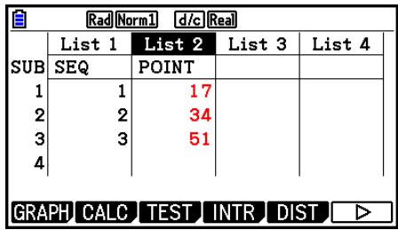 CASIO GRAPH90+E PYTHON - - Pour modifier la couleur de toutes les données dans une liste particulière - 2