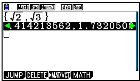 CASIO GRAPH90+E PYTHON - ■ Affichage des résultats de calculs en mode d'écriture mathématique - 4