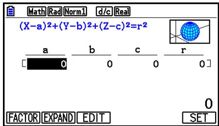 CASIO GRAPH90+E PYTHON - Example 1: Pour dessiner un graphe 3D d'une sphère (x^2 + y^2 + z^2 = 2^2) - 3