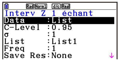 CASIO GRAPH90+E PYTHON - - Intervalle Z à 1 échantillon - 1