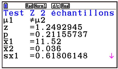 CASIO GRAPH90+E PYTHON - - Test Z à 2 échantillons - 2