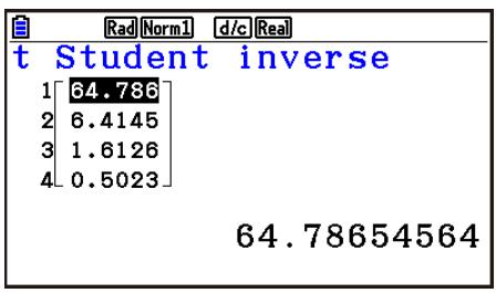 CASIO GRAPH90+E PYTHON - Distribution t de Student cumulative inverse - 2