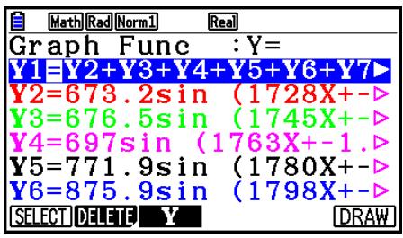 CASIO GRAPH90+E PYTHON - To perform Fourier series expansion - 6