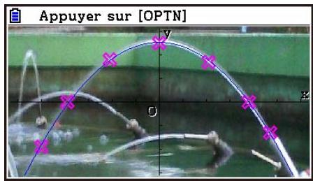 CASIO GRAPH90+E PYTHON - - Pour dessiner un graphe de régression superposé aux traces - 3