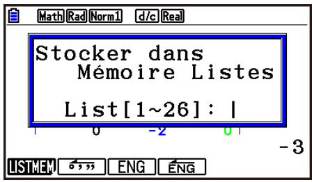 CASIO GRAPH90+E PYTHON - - Pour copier un tableau dans une liste - 1