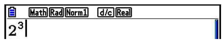 CASIO GRAPH90+E PYTHON - Example 1 Pour saisir 2^3 + 1 - 6
