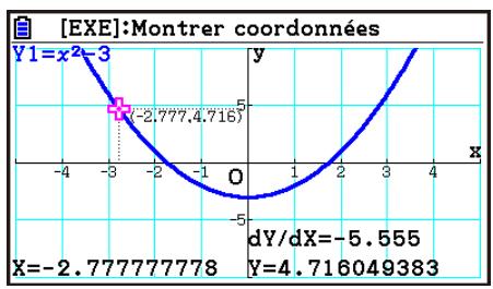 CASIO GRAPH90+E PYTHON - ■ Affichage de la valeur de la fonction dérivée - 1