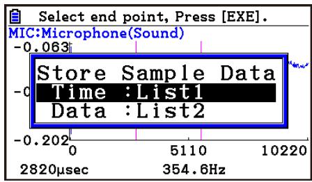 CASIO GRAPH90+E PYTHON - To transform sampled data to list data - 3