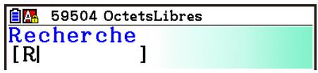 CASIO GRAPH90+E PYTHON - Exemple Rechercher tous les fichiers dans la mémoire principale (ou la mémoire de stockage) dont le nom commence par la dette « R » - 1