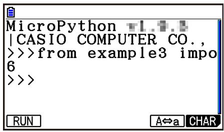 CASIO GRAPH90+E PYTHON - Résultat de l'exécution - 1