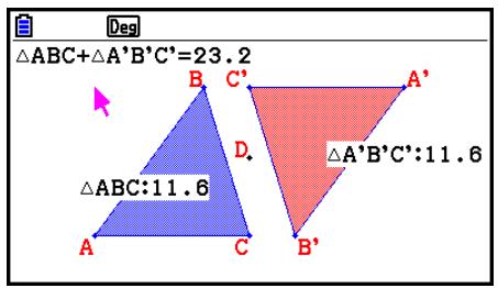 CASIO GRAPH90+E PYTHON - Calculs employant l'aire des figures affichées - 1