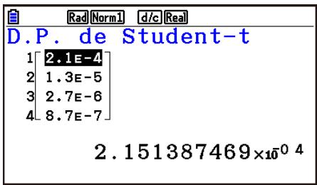 CASIO GRAPH90+E PYTHON - - Densité de probabilité t de Student - 2