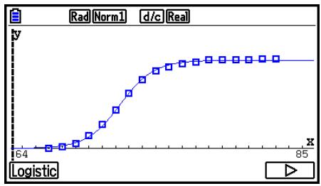CASIO GRAPH90+E PYTHON - ■ Graph de régression logistique - 1