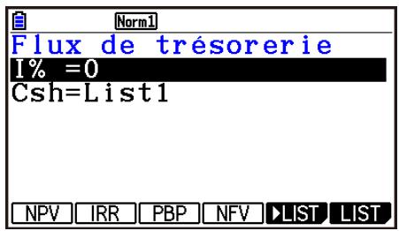 CASIO GRAPH90+E PYTHON - Flux de trésorerie (Évaluation d'investissement) - 2