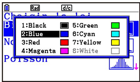CASIO GRAPH90+E PYTHON - ■ Modification de la couleur de dessin du graphe - 1