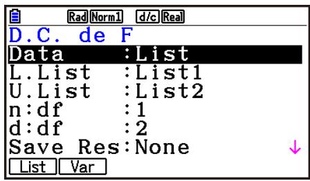 CASIO GRAPH90+E PYTHON - Distribution cumulative F - 1