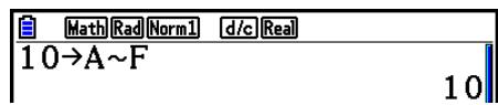 CASIO GRAPH90+E PYTHON - Exemple Pour affecter la valeur 10 aux variables A à F - 2