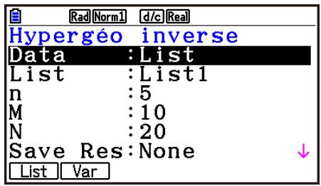 CASIO GRAPH90+E PYTHON - - Distribution hypergeométrique cumulative inverse - 1
