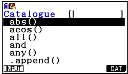 CASIO GRAPH90+E PYTHON - - Utilisation du catalogue pour rechercher et saisir une commande - 1
