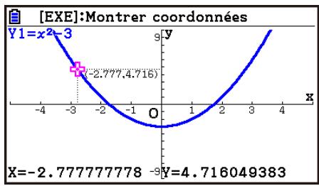 CASIO GRAPH90+E PYTHON - Lecture des coordonnées de points sur une ligne de graphe - 1