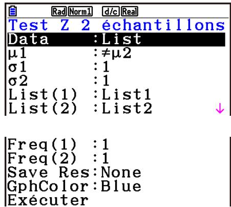 CASIO GRAPH90+E PYTHON - - Test Z à 2 échantillons - 1