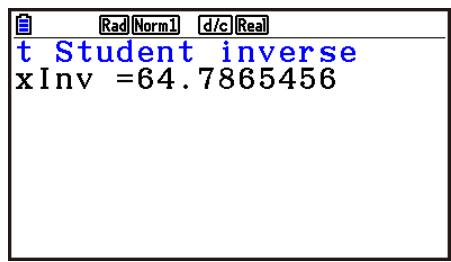CASIO GRAPH90+E PYTHON - Distribution t de Student cumulative inverse - 3
