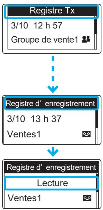 ICOM IP501H - Lire l'enregistrement audio - 2