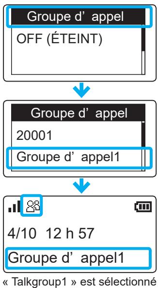 ICOM IP501H - Sélectionner un numéro de groupe d'appoint avec la touche [FUNC] - 2