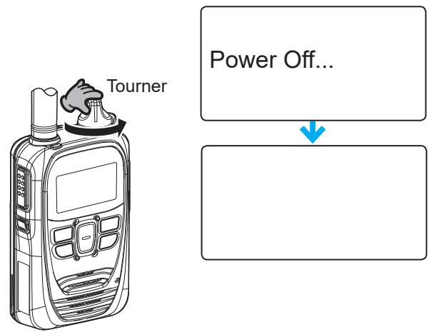 ICOM IP501H - Éteindre l'appareil : - 1