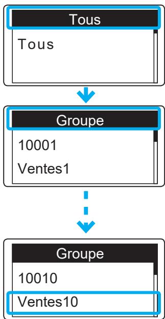 ICOM IP501H - Sélectionnez un destinataire dans le carnet d'adresses - 2