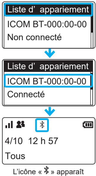 ICOM IP501H - Sélectionner l'appareil à connecter dans la liste d'appareils. - 2