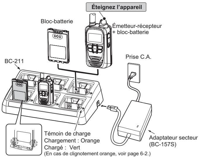 ICOM IP501H - Charger à l'aide du bc-211 en option - 1