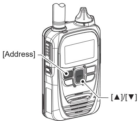 ICOM IP501H - Sélectionnez un destinataire dans le carnet d'adresses - 1