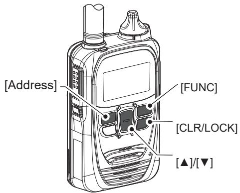 ICOM IP501H - Sélectionner un numéro de groupe d'appoint avec la touche [FUNC] - 1