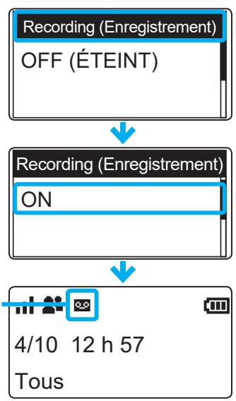 ICOM IP501H - Activer le mode enregistrement - 2