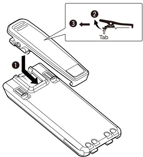ICOM IC-F29SR - To detach the belt clip: - 1