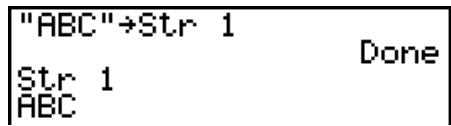 CASIO GRAPH35+EII PYTHON - Exemple Affector la chaîne « ABC » à Str1 et puis afficher la variable Str1 - 3