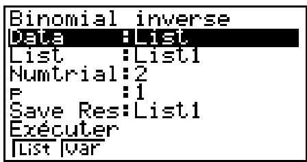 CASIO GRAPH35+EII PYTHON - - Loi binomialie cumulative inverse - 1