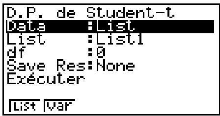 CASIO GRAPH35+EII PYTHON - - Densité de probabilité t de Student - 1